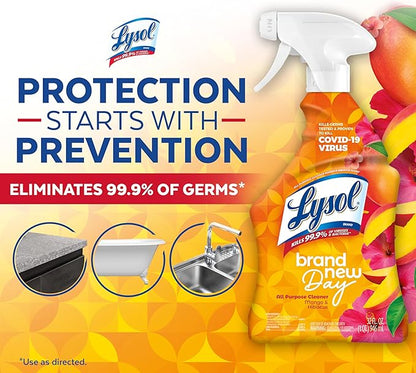 LYSOL Bathroom Cleaner Spray, Foaming Cleaner for Bathrooms, Showers, and Tubs, Mango & Hibiscus Scent, 32oz