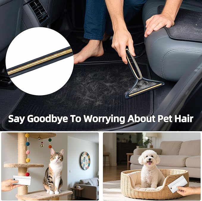 Carpet Rake for Pet Hair Removal, 54"Adjustable Handle Pet Hair Removal Carpet Brush Scraper, Pet Hair Removal Broom Tool for Carpet, Reusable Dog Cat Fur Remover, Pet Fur Cleaner for Rugs, Mats