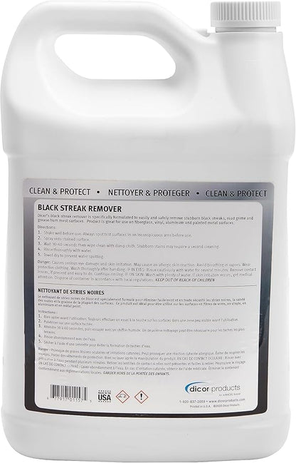 Dicor CP-BSR-1GL RV Black Streak Remover - Powerful Formula for Effective Cleaning - 1 Gallon - Black and White