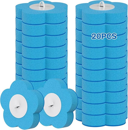Disposable Toilet Brush Refills 20PCS Only for TUUAQ- Toilet Bowl Cleaner Head for Toilet Brush, Toilet Cleaning Supplies, 20PCS Brush Refills for Bathroom Deep Cleaning (20, Blue)