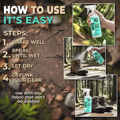 Fabric Freshener Spray, 32oz. 'Peppermint' Odor Remover Spray. Shoe Deodorizer, Carpet Deodorizer, Odor Eliminator for Strong Odors Cleaning Supplies. ProvenSafe™ Fabric Freshener for Sensitive Gear