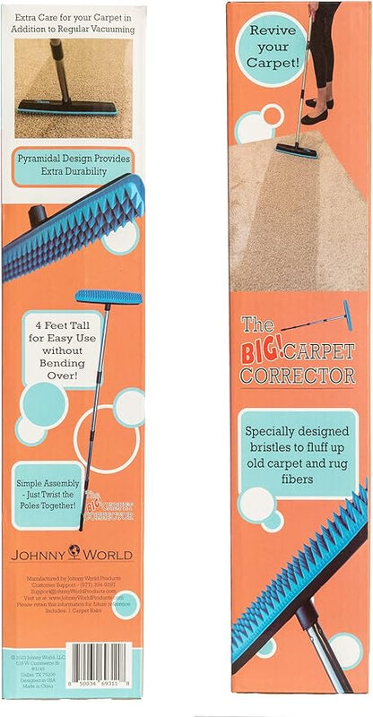 The Big Carpet Corrector- Carpet Rake to Rejuvenate Your Matted Carpet. Perfect for Hallways, Stairs, Steps, and Other High Traffic Areas.