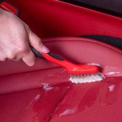 Mothers Car Detailing Brush for Stain and Hair Removal on Vinyl and Leather Seats - 2 Pack