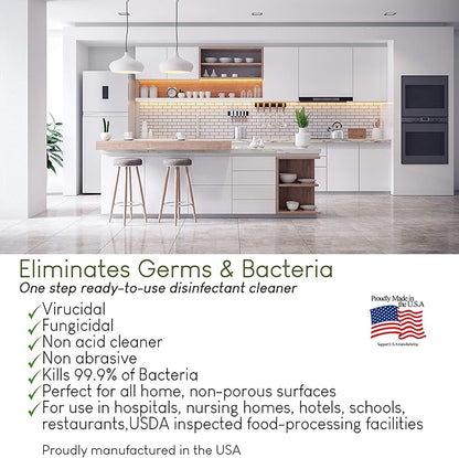 In-Cide EPA Registered Disinfectant Spray - Kills 99.9% of Germs, Mold, Mildew and MRSA - Multi-Surface Cleaner for Home, School & Hospital - Fresh Scent - 32 oz (2 Pack)