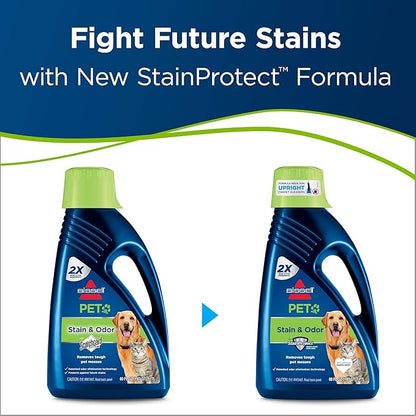 BISSELL 2X Pet Stain & Odor Full Size Machine Formula, 60 ounces, 99K52