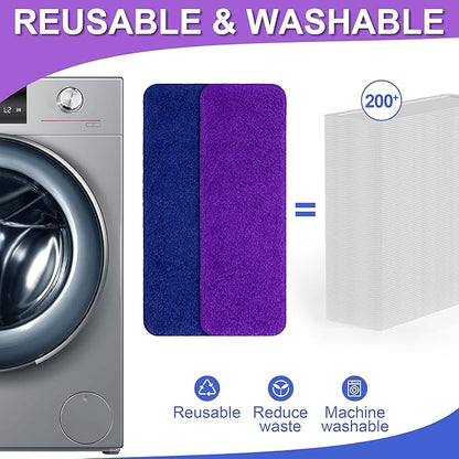 Aifacay Reusable Mop Pads Compatible with Swiffer PowerMop,Power Mop Pad Refill Pads Washable 15.3 * 5.1 Inch, Microfiber Replacement Pad for Multi-Surface Floor Cleaning 6 Pack