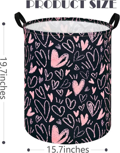 MAIZMZ Girls Room Storage Basket Decor Organizer Bins Kids Hamper Storage Bins Toy Box Women Laundry Basket Large Canvas Collapsible Chest for Home/Dorm/Kitchen/Pet/Office/Closet/Shelf/Gift Baskets