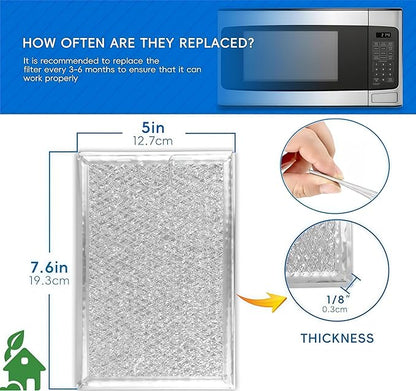 Microwave Grease Filter Compatible with LG LMH2235ST LMHM2237BD LMHM2237ST.5230W1A012B,55230W1A012C,for GE WB06X10309 WB06X10359 Microwave Filter Replacement （2 Pack）