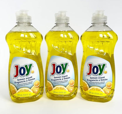 Joy Non-Ultra Dish Liquid 12.6Oz Lemon Scent (Package May Vary) Pack of 3