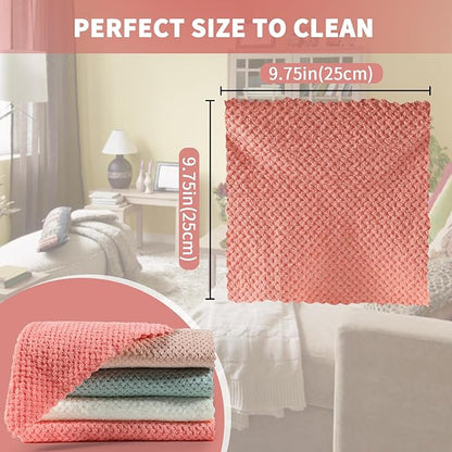 MAVGV Microfiber Cleaning Cloths, Pack of 60, Highly Absorbent Cleaning Supplies, Lint Free Cloths for Multiple-use, Powerful Dust Removal Cleaning Rags for House, Kitchen, Car Care 25 x 25 cm