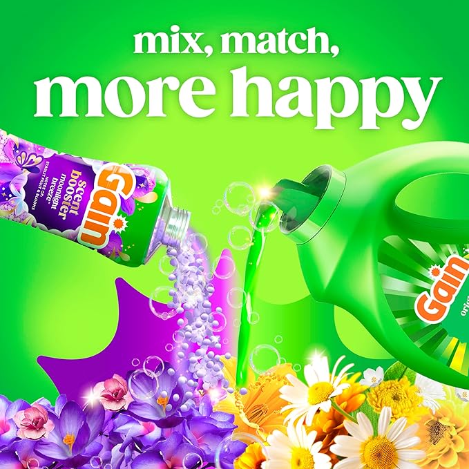 Gain Liquid Laundry Detergent, Original Scent, Freshness + Odor Fighting, High Efficiency Washing Machine Liquid Cleaning Soap, 60 fl oz, Pack of 2 (Packaging May Vary)
