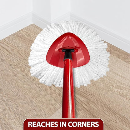 Mop Head Replacement for O-Ceda EasyWring 1-Tank System, Includes 6 Spin Mop Replacement Head, 1 Spin Mop Base
