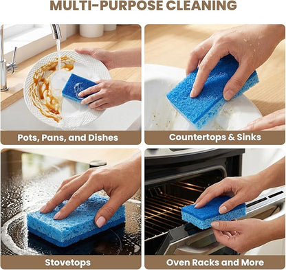 Kitchen Sponges, 6 Count, Non-Scratch Scrub Sponge, Dual Sided Cleaning Sponges for Dishes, Kitchen, Bathroom