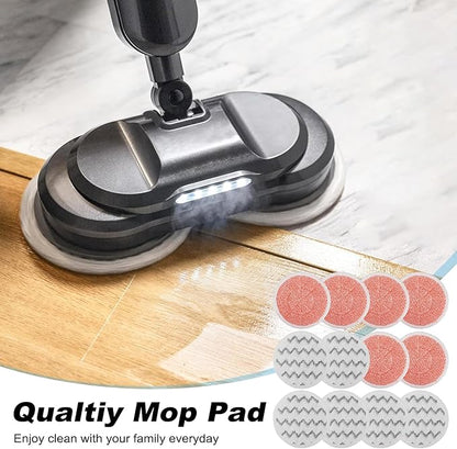 3897A Replacement Steam Mop Pads: 12 Packs Spin Mop Refills Compatible with Bissell Spinwave 3897A 3712C 3712W SmartSteam Scrubbing Steam Mop - Hard Floor Steam Mop Washable Pads