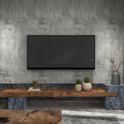 Light Grey Concrete Wallpaper Peel and Stick 24"x591" Thicken Industrial Grey Cement Concrete Contact Paper Matte Removable Self-Adhesive Vinyl Wall Paper Wrap for Countertops Bathroom Bedroom