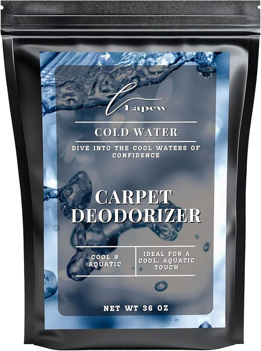 Lapew Cold Water Carpet Deodorizer Powder - Pet Safe Freshener for Vacuuming | Scented Odor Eliminator for Home | 36 oz