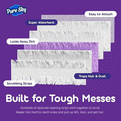 30 Pack Power Mop Refills, Pads for Swiffer PowerMop – Upgraded Design with Full Width, Improved Absorbent Layer, 5X Cleaning – Heavy Duty Replacement Compatible with Swiffer Power Mop Pads, Bulk Pack