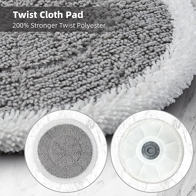 Rotating Mop Replacement Pads Compatible with Bissell Spin-Wave 3897A 3712C 3712W SmartSteam Scrubbing Steam Mop, Spinwave Mop Pads 12 Pack