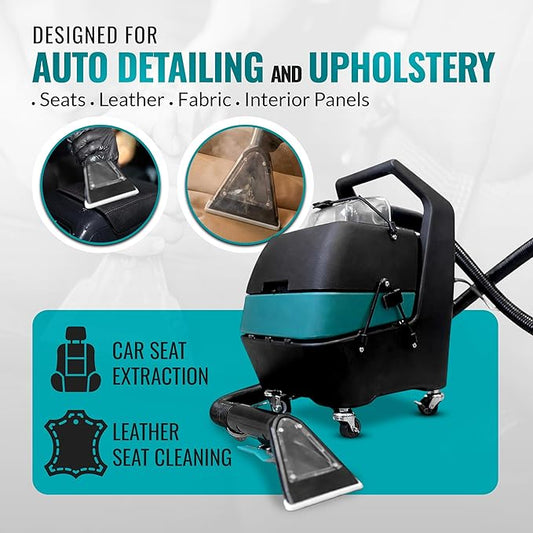 Max One Heated Spot Car Detailing Kit Interior Cleaner Machine - Strong Suction Auto Detailing Kit, 1 Gallon Portable Carpet & Upholstery Cleaner for Auto Detailing, Carpets, Furniture & Pet Stains