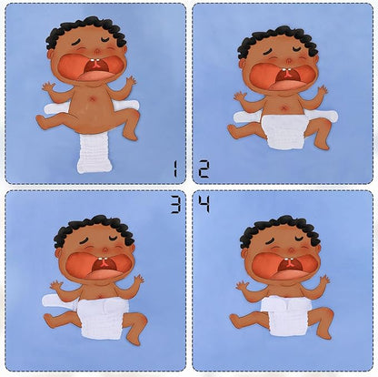 Max Shape 6 Pack Wearable Cotton Cloth Dipper Pants for Baby Girls and Boys,Adjustable Cotton Diaper 13 Layers