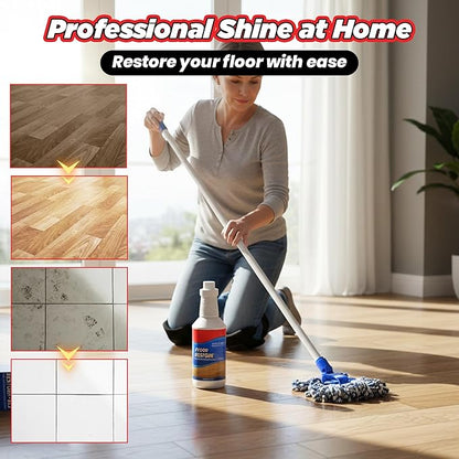RAINPOT Floor Restore Wood Floor Polish 5 fl oz (150 ml), Hardwood Floor Restorer & Shine Enhancer for Laminate, Vinyl, Quick-Dry Protective Finish for Daily Floor Care (2 PCS)