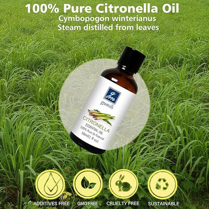 GM Gumili Citronella Essental Oil for Diffuser Aromatherapy - 1 Oz/30ml