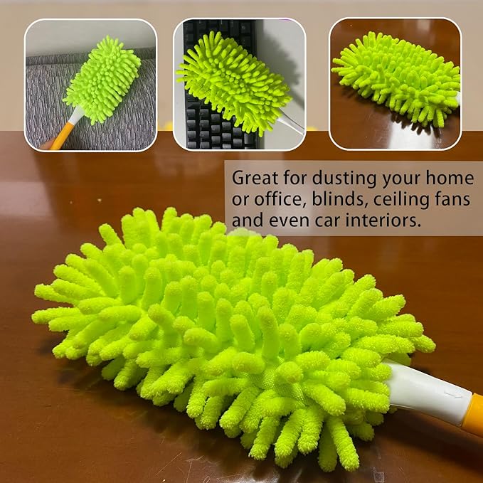 Reusable Duster Refill Compatible with Swiffer Hand Duster - 360 Heavy Duty Duster Refill - Microfiber Ceiling Fan Duster for Swiffer Dusters Extended Handle, 8 Pack (Handle is Not Included)