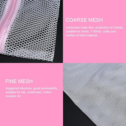 2 Mesh Laundry Bags for Delicate Garments - Fine Mesh Wash Machine Bags for Women's Underwear, Bras, Hosiery, Stockings, Blouses (40x50cm)