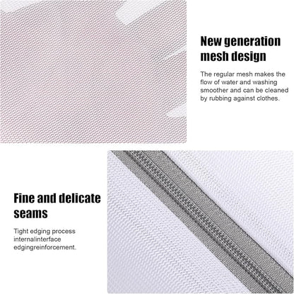 Laundry Bags Mesh Wash Bags, Lingerie Bag for Washing Delicates, White Net, 4S