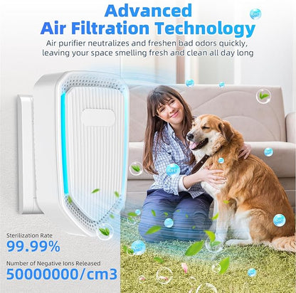 2026 Air Ionizer Plug In-8Pack Negative Ion Air Purifiers Ionizer,Quiet Air Freshener Indoor Portable Cleaner,Wall Plug In Negative Air Purifier for Home,Bedroom,Office,Odor Reducer Pets,Smoke Smell