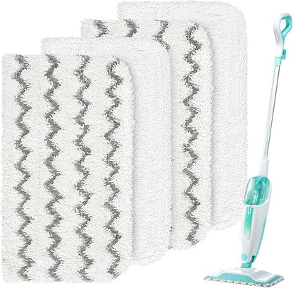 HOMEXCEL Steam Mop Replacement Pads for Shark Steam Mops S1000/S1000A/S1000C/S1000WM/and S1001C-Reusable Microfiber Steamer Scrub Mop Pads for All Hard Floors-4 Pack