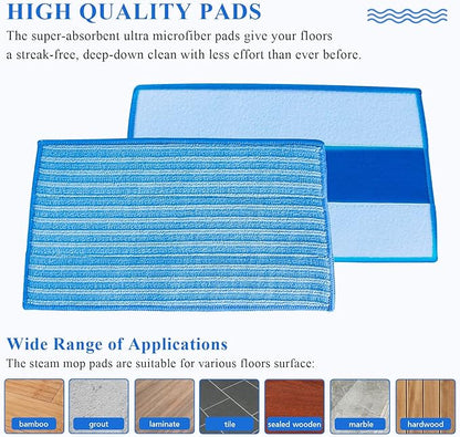 Ximoon RMF 4X Ultra Clean Pads Washable Steam Cleaning Mop Pads Replacement for Haan FS SI MS Steamers SI-40 SI-70 SI-35