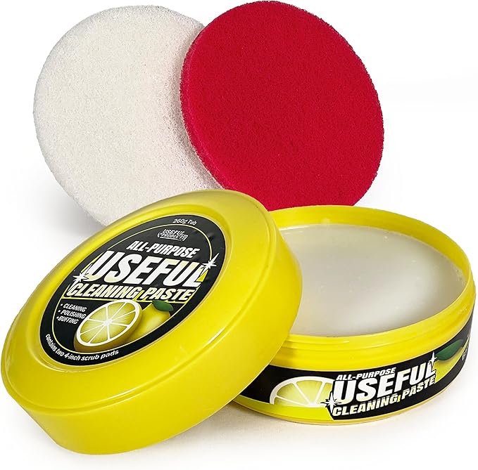 Useful Products Multi Purpose Cleaning Paste - Shower, Window, and Grout Cleaner - All Purpose Cleaner for Kitchen & Bathroom - Citrus Scented Power Scrubber Paste Essential for Household Cleaning