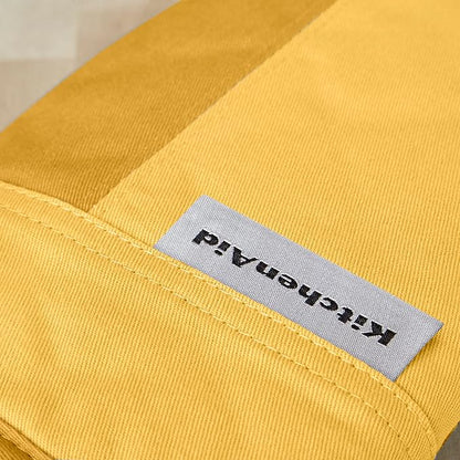 KitchenAid Beacon Two-Tone Non-Slip Oven Mitt Set, Majestic Yellow, 5.75"x13", 2 Piece
