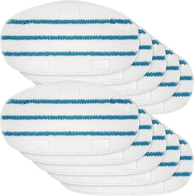 10 Pack Replacement Steam Mop Pads Cleaning Pad Fit for PurSteam ThermaPro Steam Mop Cleaner10-in-1 and Thermapro 211 steam mop