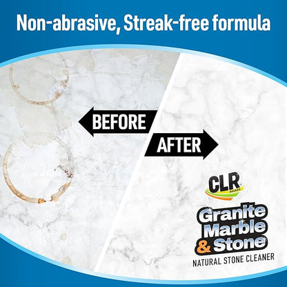 CLR Stone, Marble and Granite Cleaner - Cleans, Shines and Protects Against Spills, Food Stains, Dirt and Grime - 12 Ounce Spray Can