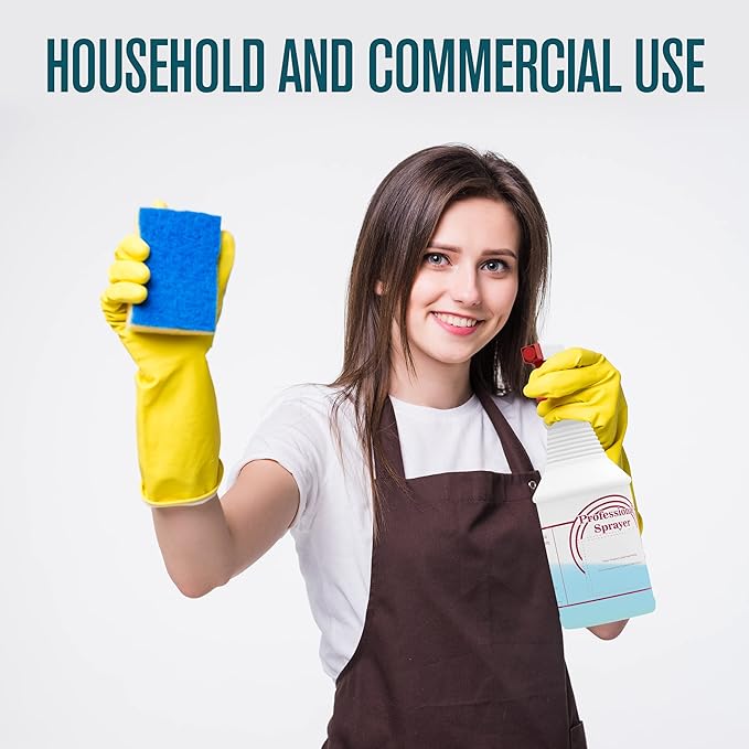 Houseables Spray Bottles, Empty Sprayer Bottle, Heavy Duty Cleaning Nozzle, 24oz, 3 Pack, Plastic, Industrial, Professional, Refillable, for Water, Alcohol, Bleach, Detailing, All-Purpose Cleaner