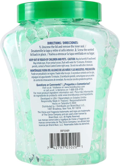 Clorox Fraganzia Crystal Beads Air Freshener, Long Lasting Room Deodorizer and Odor Eliminator Gel Beads to Freshen Home, Car, or Office, White Lily Bloom Scent, 12 Fl Oz