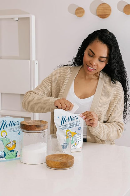 Nellie’s Complete Laundry Bundle – Concentrated Laundry Soda (50 Loads), Oxygen Brightener (50 scoops) & WOW Stick Stain Remover