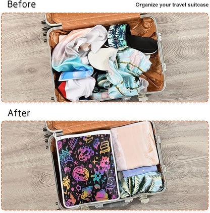 Mesh Laundry Bags Lingerie Bags for Washing Delicates 2 PCS Durable Wash Bag with Zipper Small and Medium Washable Black Punk Pumpkin Halloween