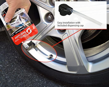 TireJect Automotive Compact Car 2-in-1 Tire Sealant & Bead Sealer Kit for tire Repair of leaks and punctures