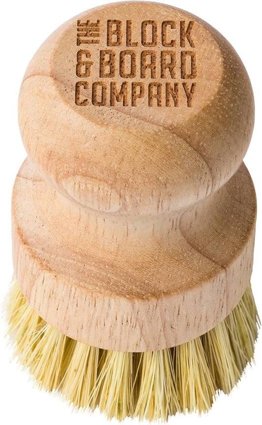 The Block & Board Company Specialist Board Cutting Board Scrub Brush Food Grade Cleaning Brush | For Wood, Stone, Butcher Block, Countertop & Utensils