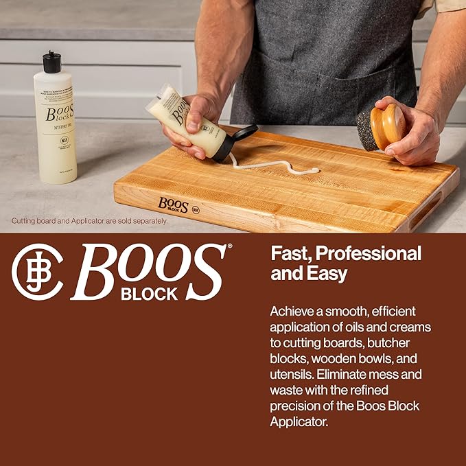John Boos 2-Piece All-Natural Care & Maintenance Set – 16 oz Mystery Oil & 5 oz Board Cream for Butcher Blocks, Cutting Boards, Wood Countertops, and Wooden Utensils