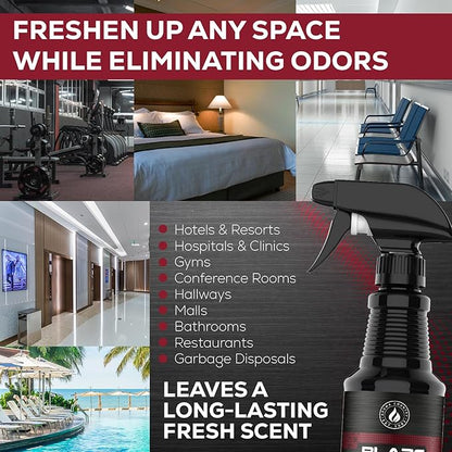 Blaze Away Commercial Air Freshener & Odor Eliminator for Strong Odor - Industrial-Grade Room Spray & Room Deodorizer for Home, Car, Smoke & Pet Odors - Long-Lasting Odor Absorber, Room Fresheners