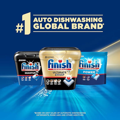 Finish Ultimate Quantum Dishwasher Pods, New & Improved Formula, Dishwasher Detergent Dish Soap, Removes Burnt-On & Dried-On Stain, Degreasing & Scrubbing Power, Lemon Scent, 21 Count