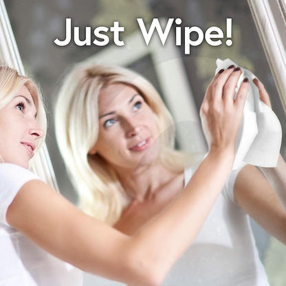 Windex Wipes Glass Cleaning Ammonia Free, Pre-Moistened Wipes for Cleaning All Glass Surfaces, Crystal Rain Fresh Scent, 25 Count (Pack of 2)