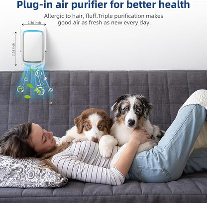 2026 Air Ionizers for Dust Mites,8Pack Plug In Air Purifier with for Home Negative Ion Generator,Quiet Mini Air Freshener for Bedroom,Office,Basement,Air Ionizer for Odor,Pets Smell,Dust,Smoke