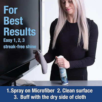 MiracleSpray for Electronics Cleaning, Safe Multisurface Cleaner for Any TV, Phone, Monitor, Keyboard, Screen, Computer, Includes Microfiber Towel - 8 Ounce Kit