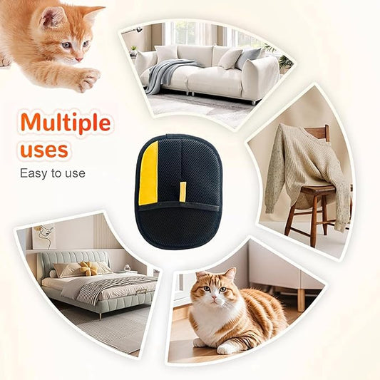 Pet Hair Removal Glove for Dogs & Cats – Upgraded Reusable Electrostatic Fur Remover Tool for Clothing, Furniture, Couch, Carpet, and Car Seats, 2 Pack.