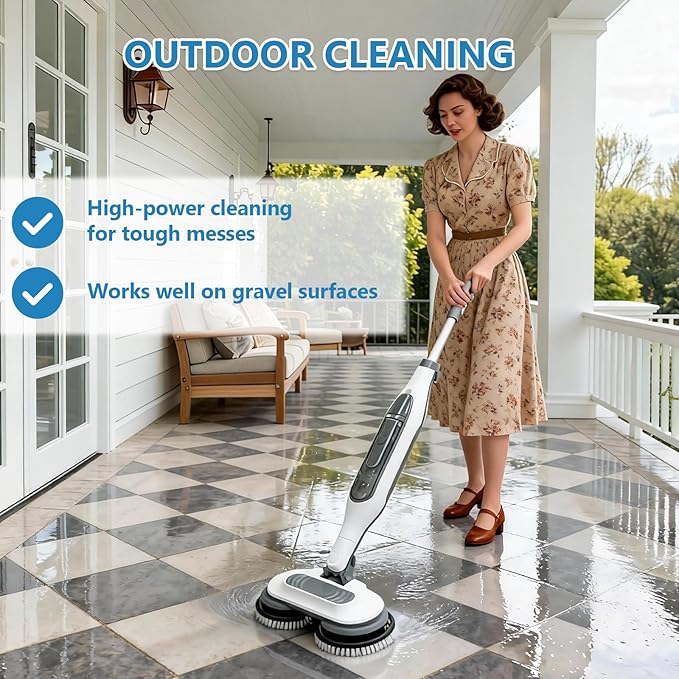 4 Pack S7001 Upgraded Steam Mop Replacement Brush Pads, Compatible with Shark S8201/S8001/S7201/S7000 Series Steam and Scrub Mop, Nylon Bristle for Polishing Hard Floors (2 White, 2 Gray)